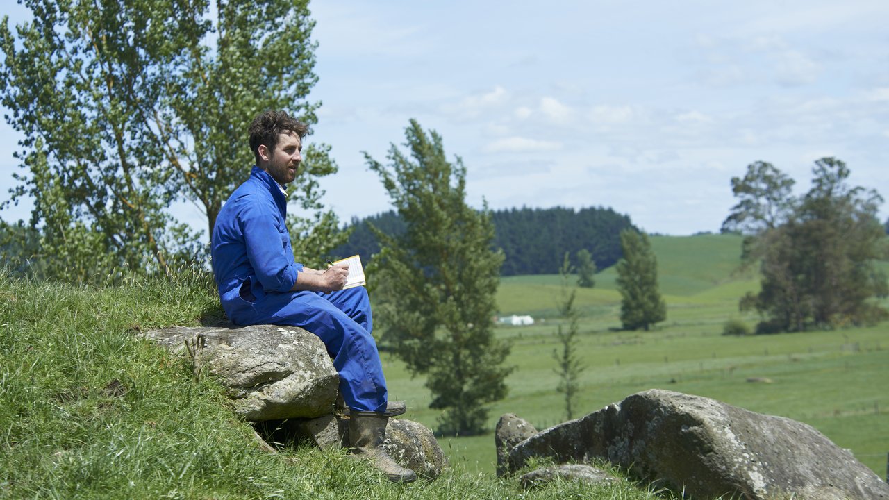 Farmer looking into distance