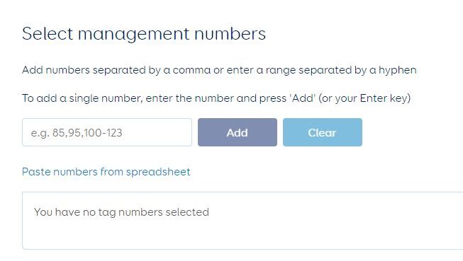 Manually add own numbers
