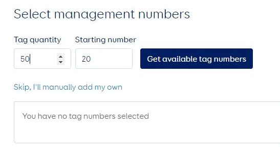 Select available cow numbers